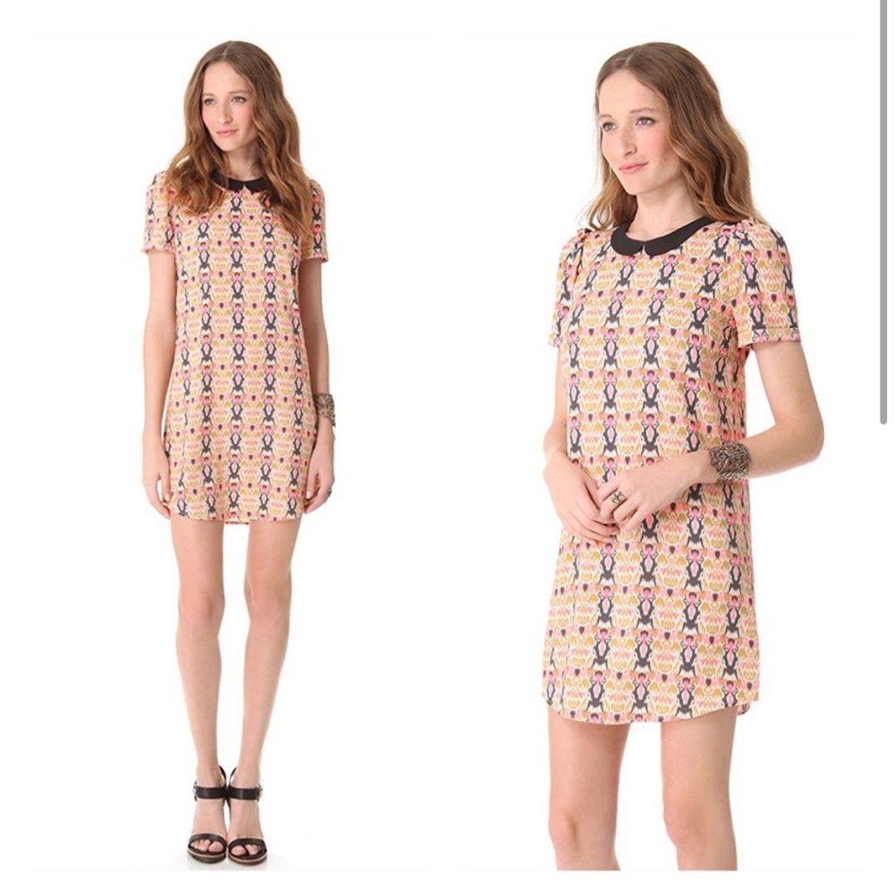 Madison Scotch ikat print Peter Pan collar dress